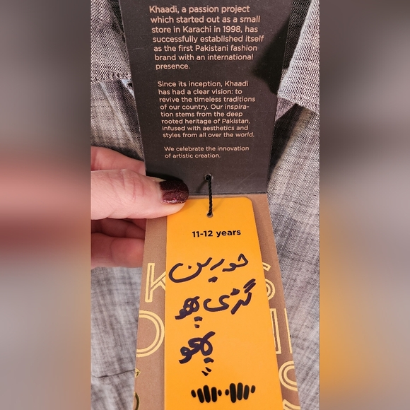 NWT- Khaadi Girl's Orange And Pink Embroided Dress - Picture 6 of 10